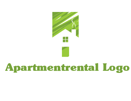 house in a rectangle logo