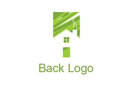 house in a rectangle logo