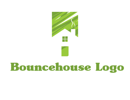 house in a rectangle logo