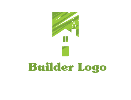 house in a rectangle logo