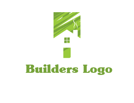 house in a rectangle logo