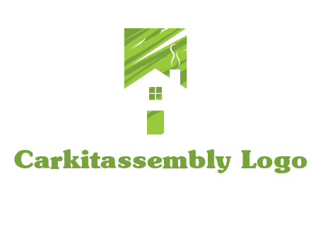 house in a rectangle logo