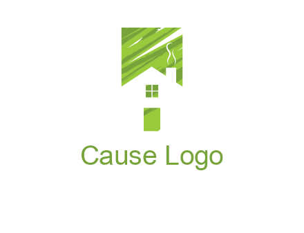 house in a rectangle logo