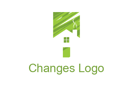 house in a rectangle logo