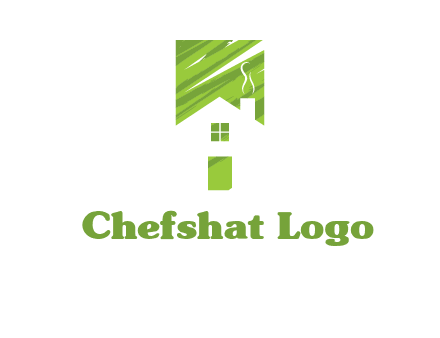 house in a rectangle logo