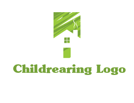 house in a rectangle logo