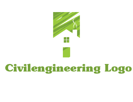 house in a rectangle logo