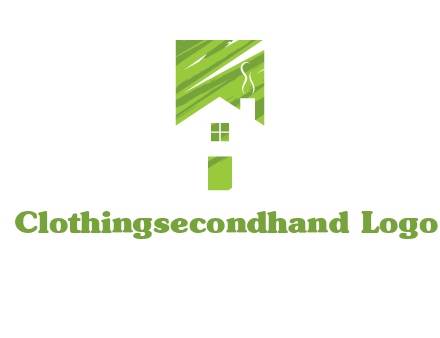 house in a rectangle logo