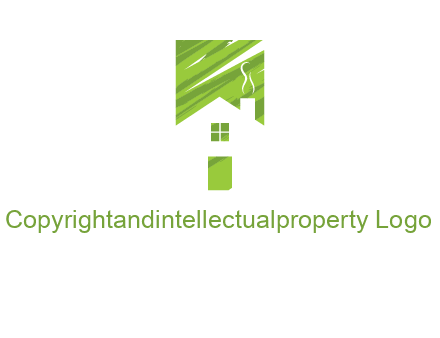 house in a rectangle logo