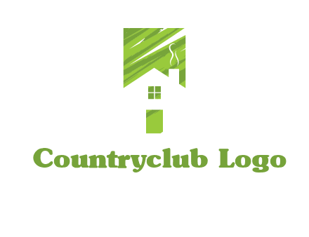 house in a rectangle logo