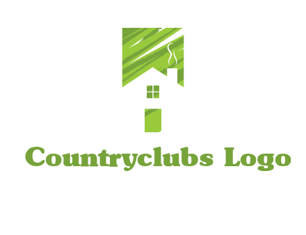 house in a rectangle logo