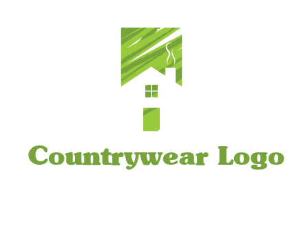 house in a rectangle logo