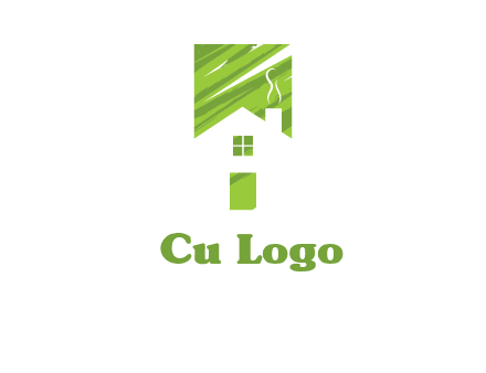 house in a rectangle logo