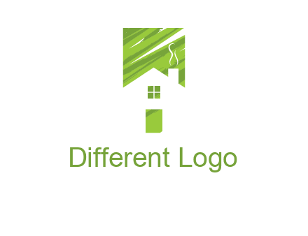 house in a rectangle logo