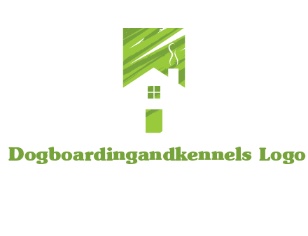 house in a rectangle logo