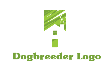 house in a rectangle logo