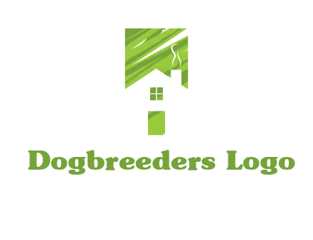 house in a rectangle logo