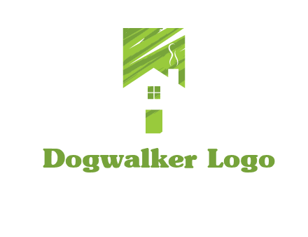 house in a rectangle logo