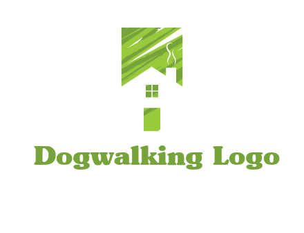 house in a rectangle logo