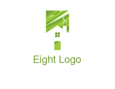 house in a rectangle logo