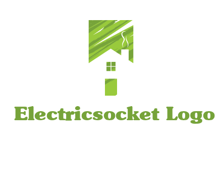 house in a rectangle logo