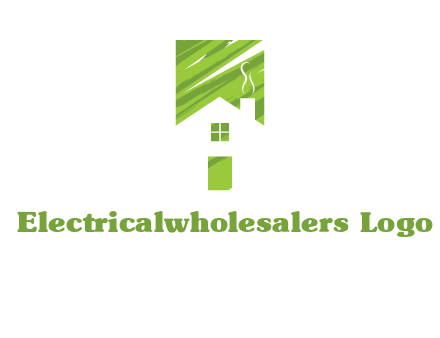 house in a rectangle logo
