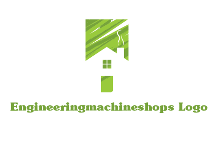 house in a rectangle logo