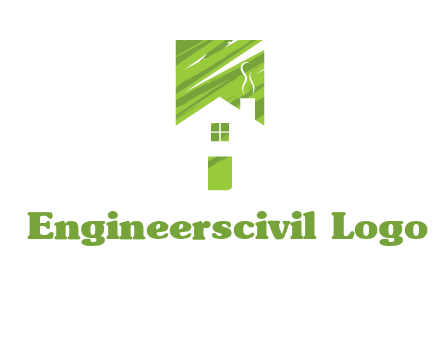 house in a rectangle logo