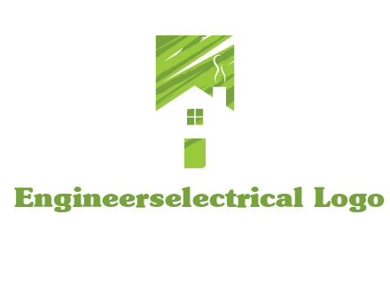 house in a rectangle logo