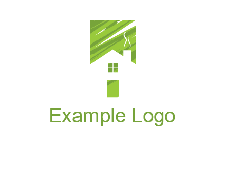 house in a rectangle logo