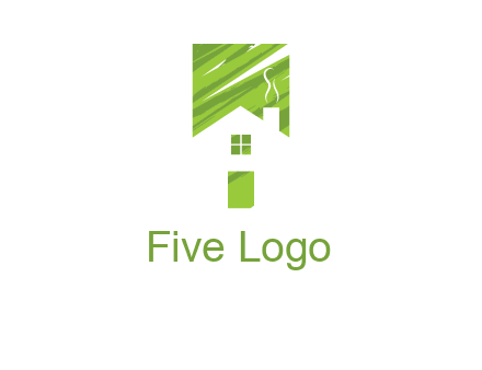 house in a rectangle logo