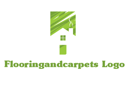 house in a rectangle logo