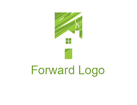 house in a rectangle logo