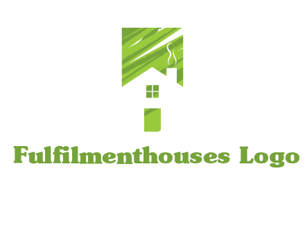 house in a rectangle logo