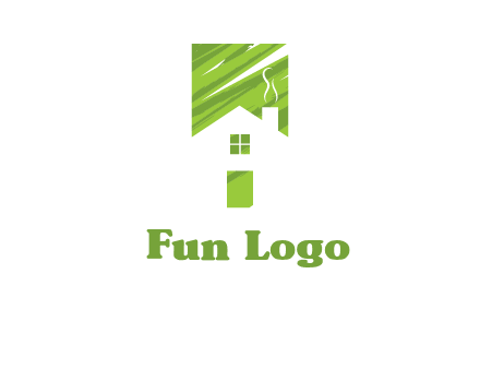 house in a rectangle logo