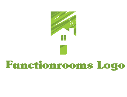 house in a rectangle logo