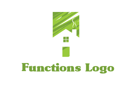 house in a rectangle logo