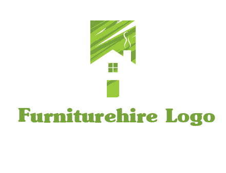 house in a rectangle logo