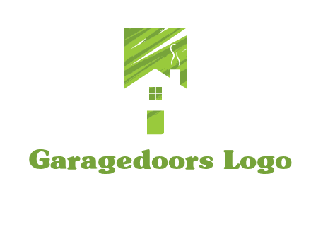 house in a rectangle logo