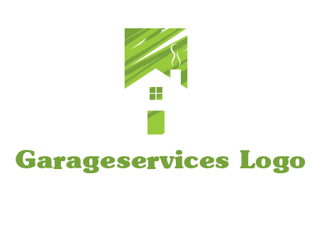 house in a rectangle logo