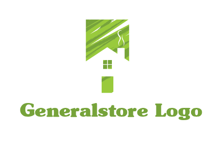 house in a rectangle logo