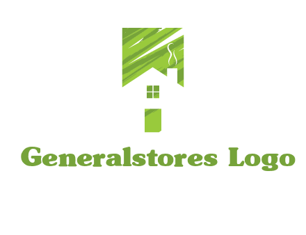 house in a rectangle logo