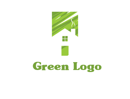 house in a rectangle logo