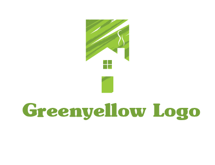 house in a rectangle logo