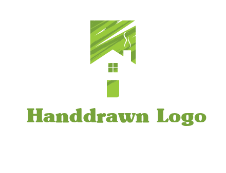 house in a rectangle logo