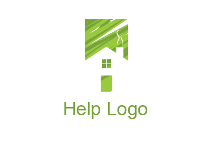 house in a rectangle logo