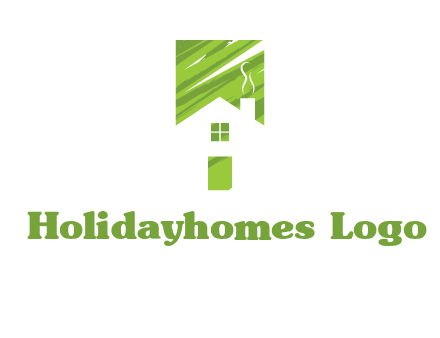 house in a rectangle logo