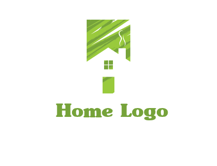 house in a rectangle logo