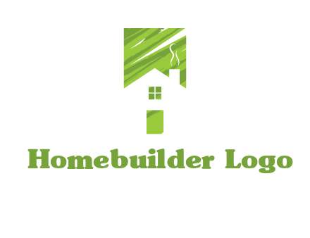 house in a rectangle logo