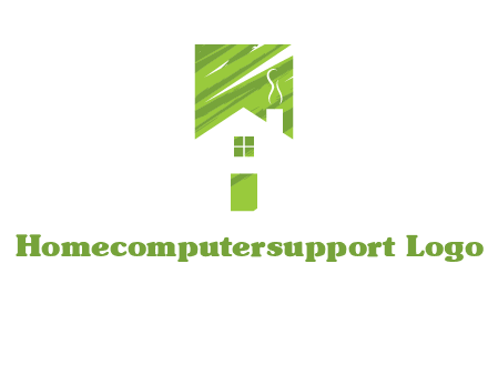house in a rectangle logo
